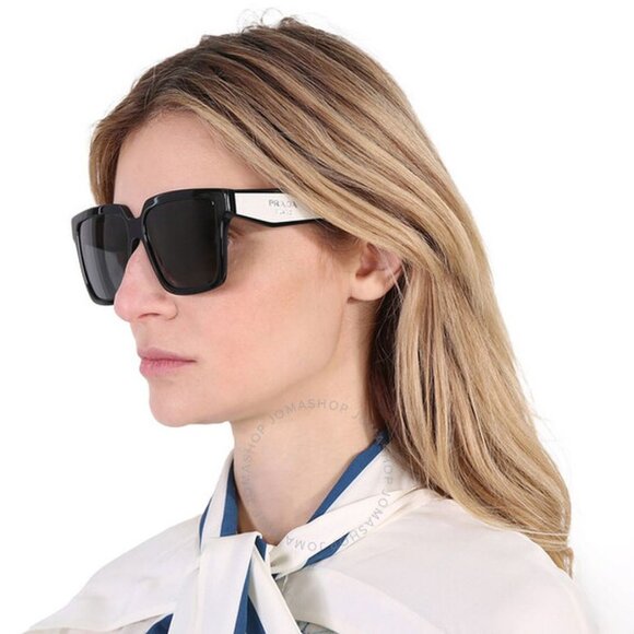 NWT PRASA SUNGLASSES BLACK WHITE - Picture 1 of 6